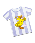 Flida die Ente mit Eiscreme – Gestreiftes T-Shirt für Kinder