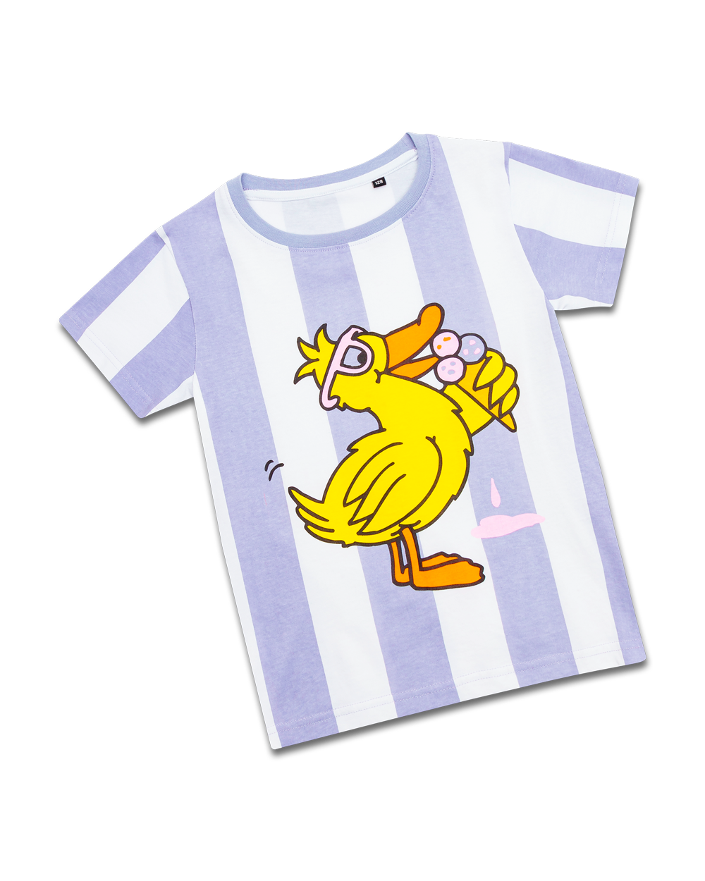 Flida die Ente mit Eiscreme – Gestreiftes T-Shirt für Kinder