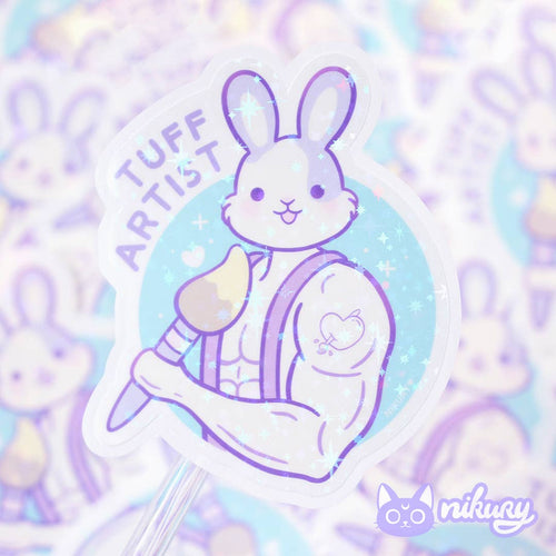 Aufkleber Künstlerhase "Tuff Artist"