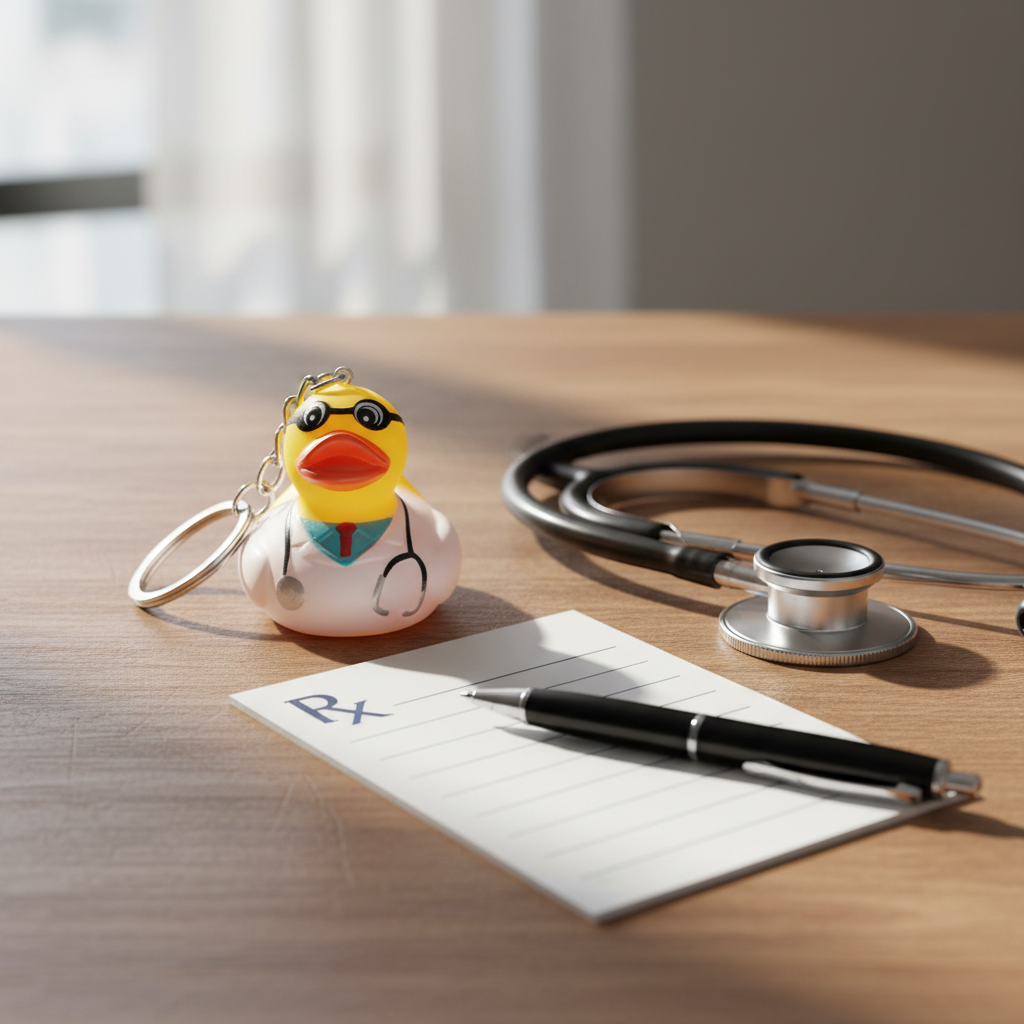 Porte-clés Canard Médecin