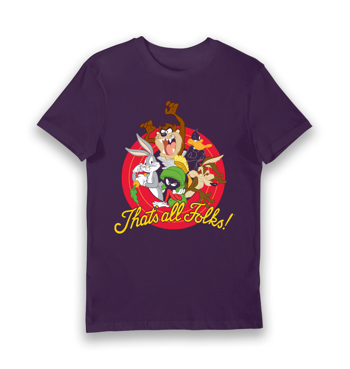 Adult Looney Tunes That's All Folks Characters T-Shirt