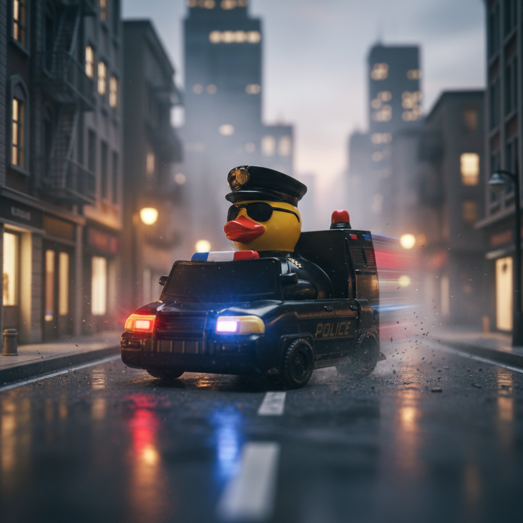 Enten-Polizeiauto