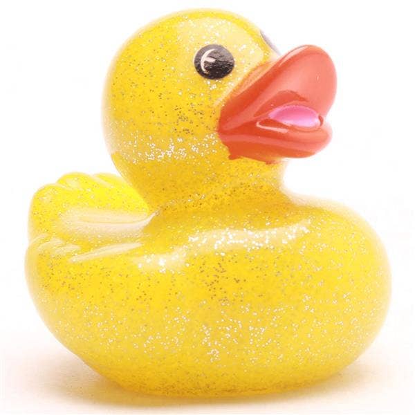 Glitzer-Mini-Ente – gelb