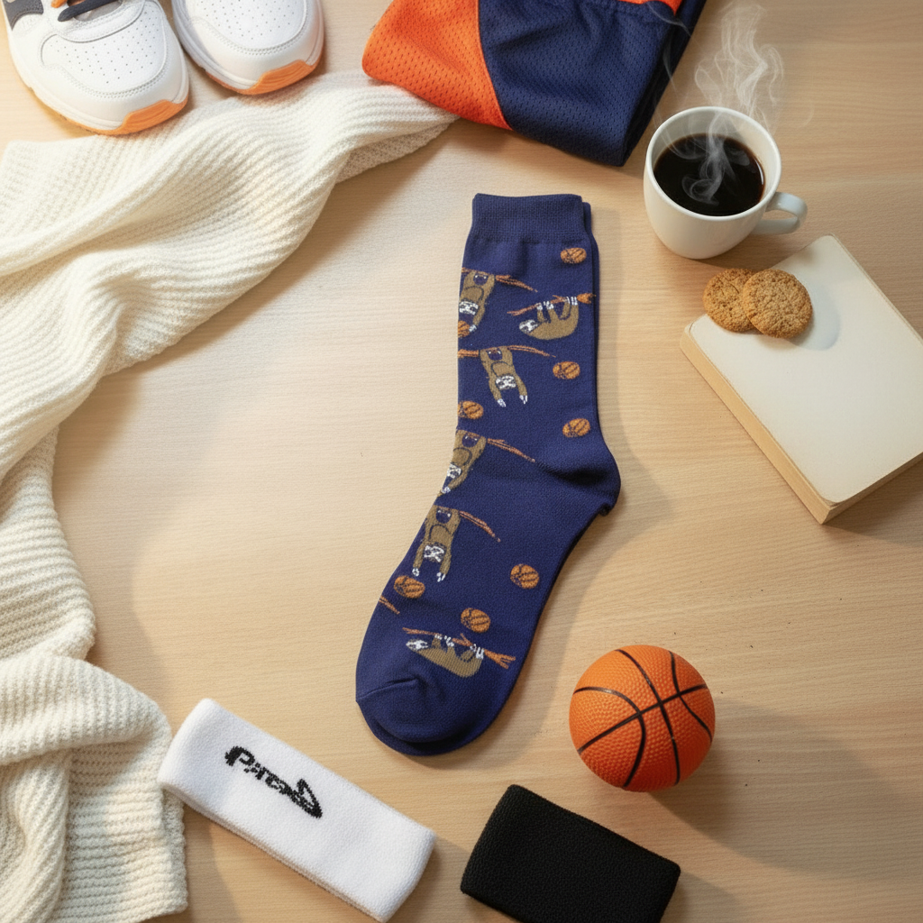Lazy Basketball Player Socks