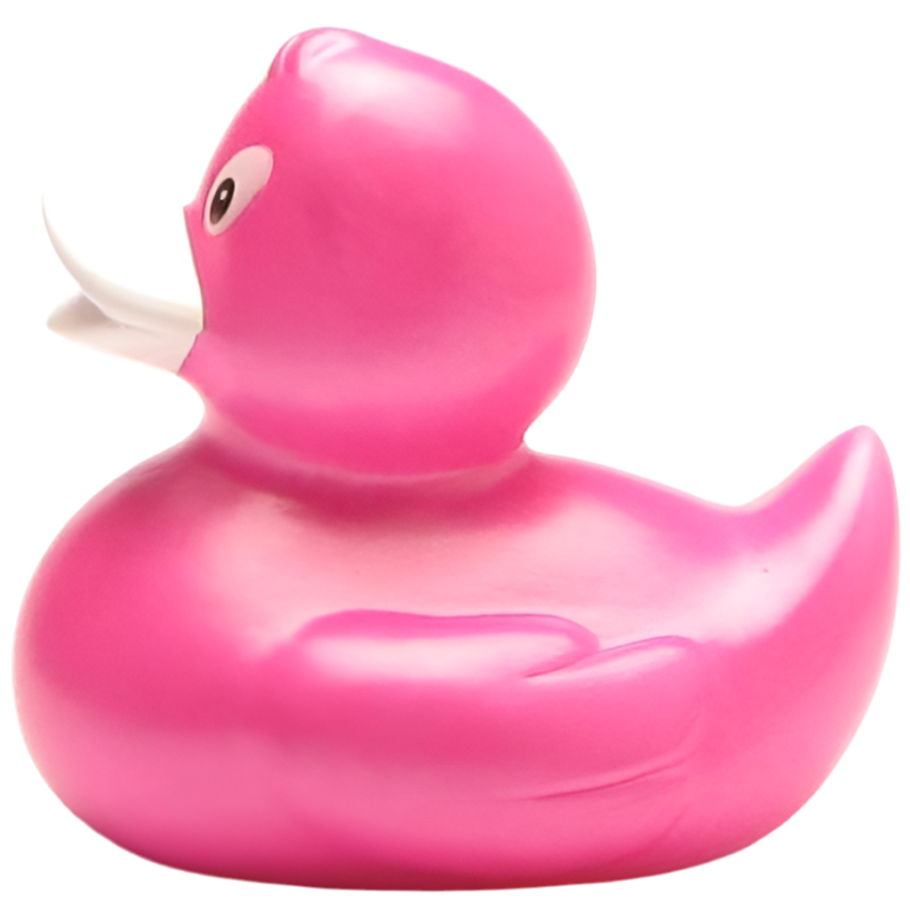Klassische Metallic-Pink-Ente