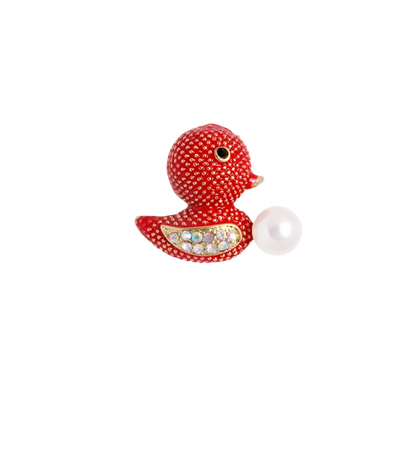 Broche Canard Rouge