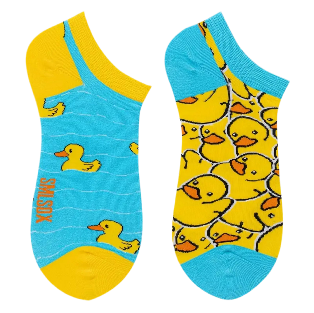 Kurze Socken mit Entenmotiv
