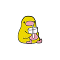 Yellow Duck Pin with Drink
