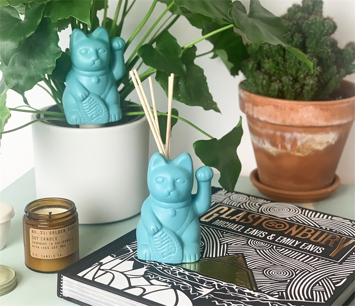 Diffuseur de parfum Chat Chanceux Bleu