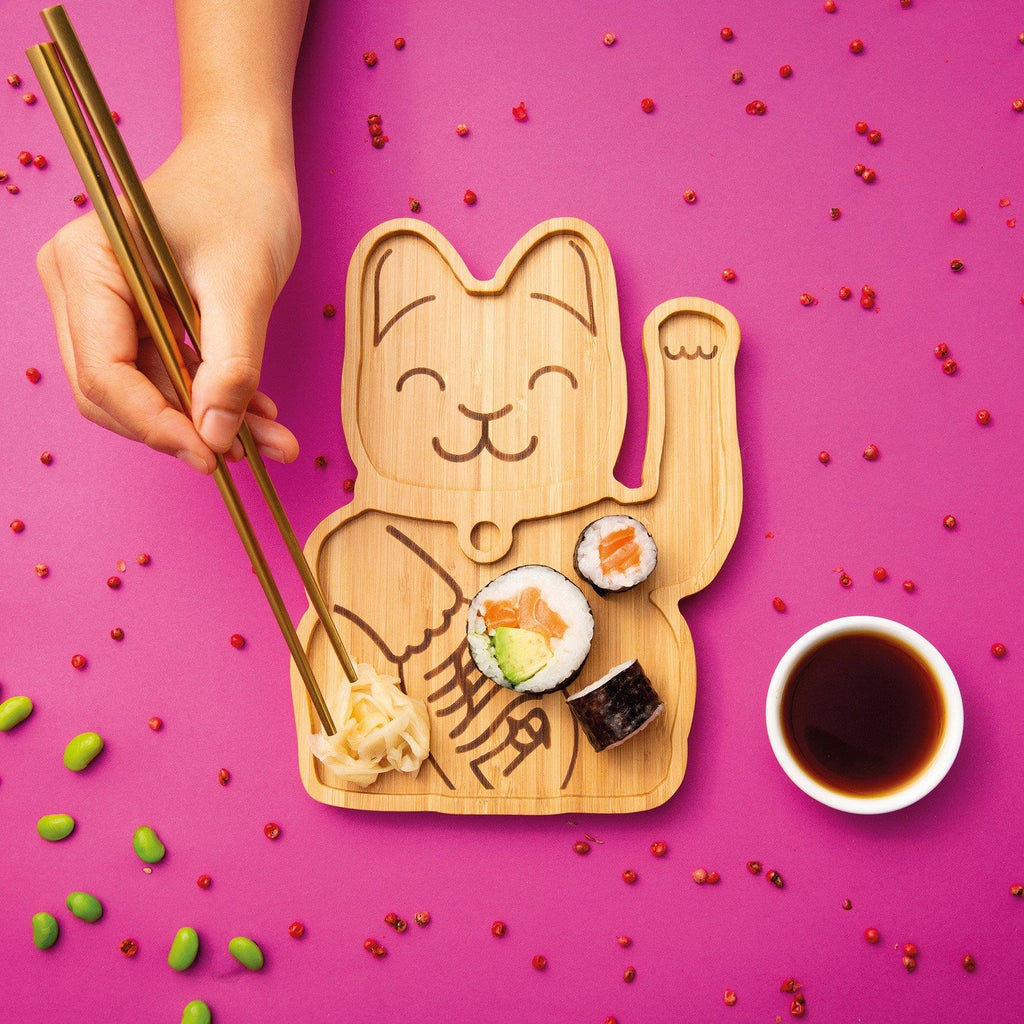 Assiette Bambou Chat Chanceux