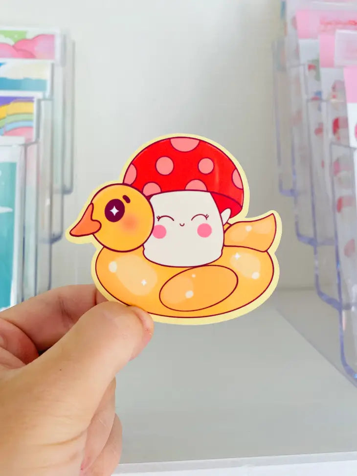 autocollant-champignon-bouee-canard-mushiesadventures