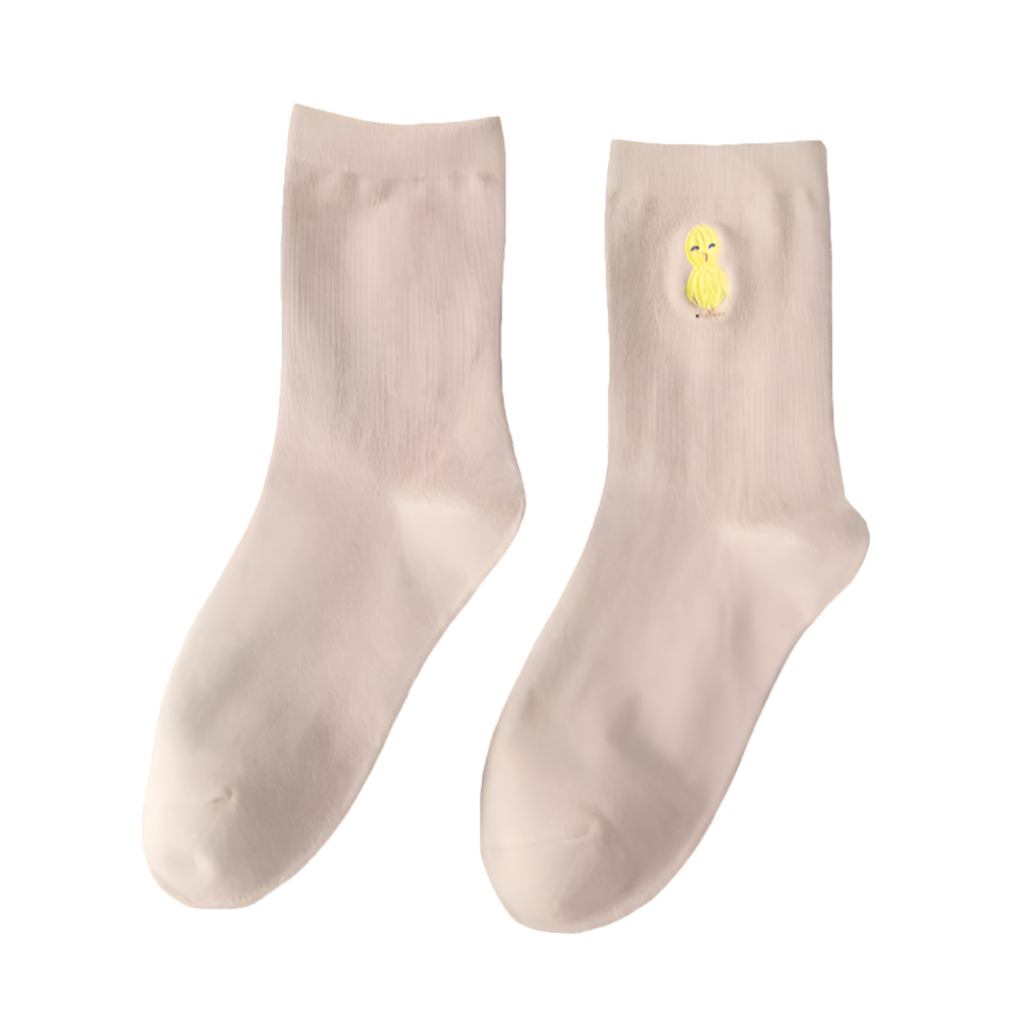 Little Chick Embroidered Socks