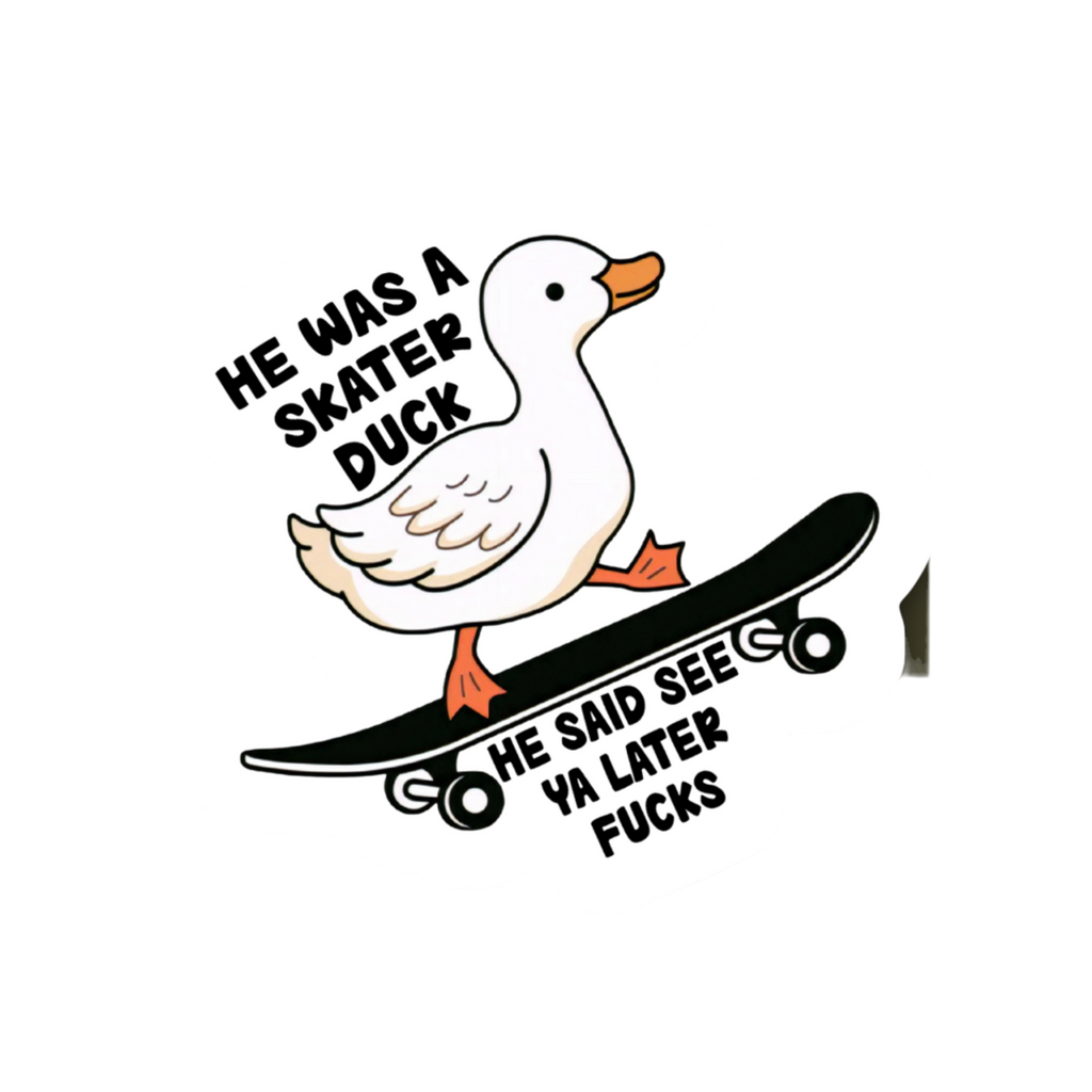 Skater-Ente Sticker
