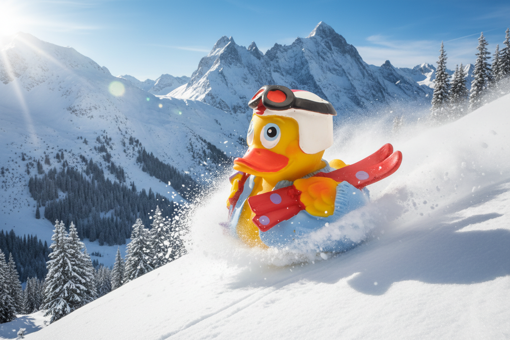 Skifahrer-Ente