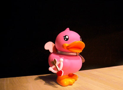 Cupid pink duck piggy bank