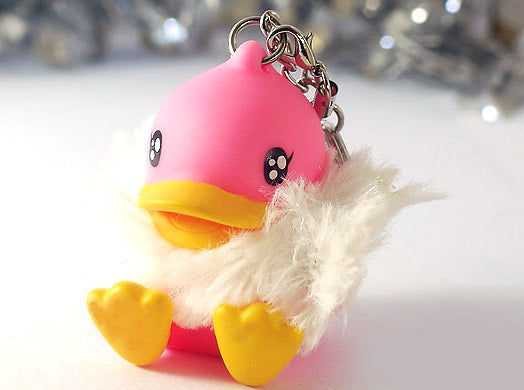 Rose duck keychain