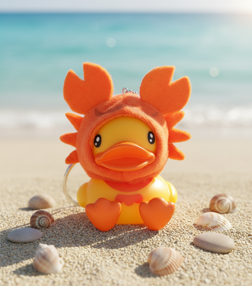 Porte-Clés Canard Crabe