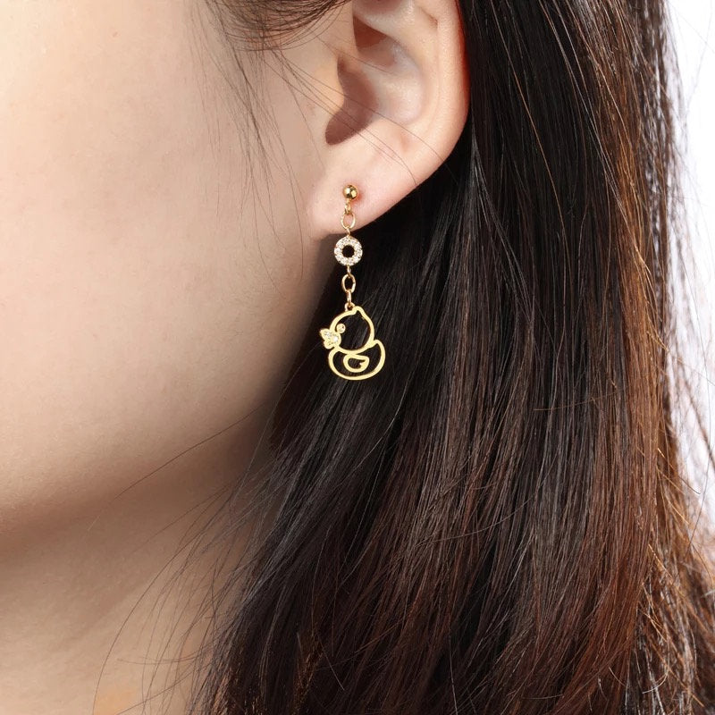 Duck earrings B. Duck