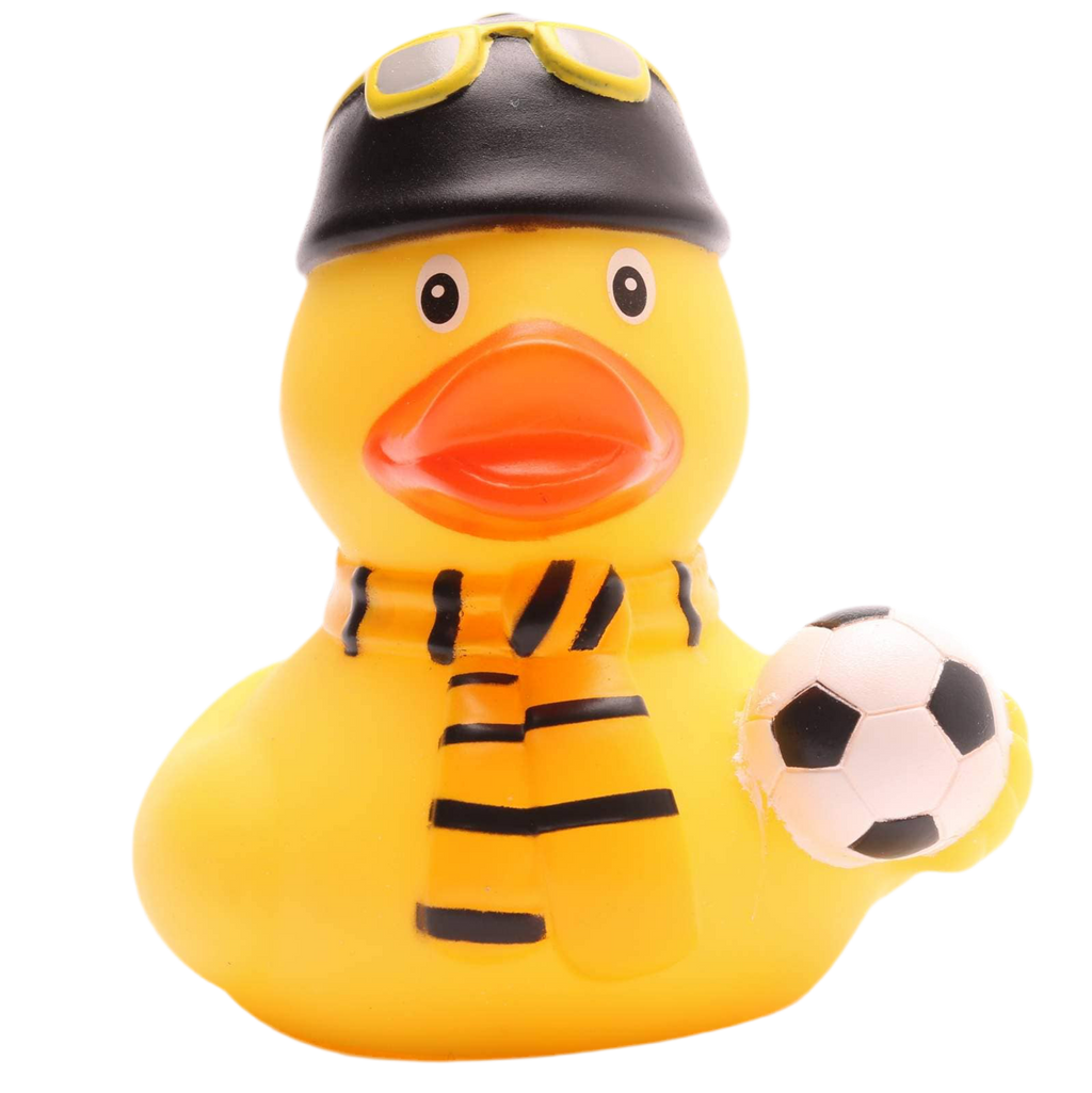canard supporter de foot jaune et noir factotum