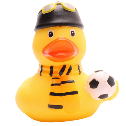 Canard Supporter de Foot Jaune et Noir