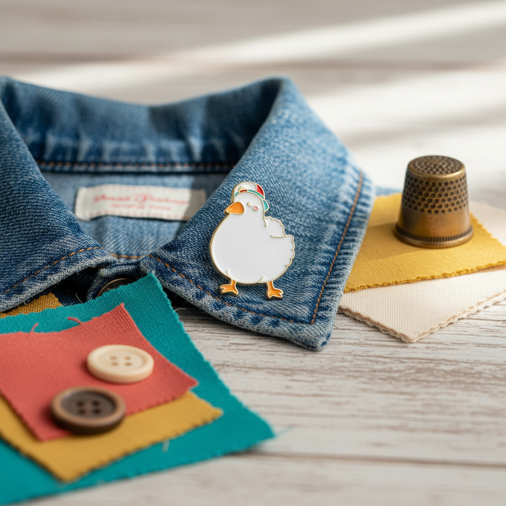 Weiße Entenmützennadel