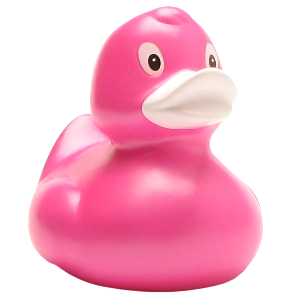 Klassische Metallic-Pink-Ente