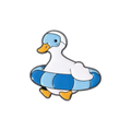 Weiße Enten-Pins-Boje