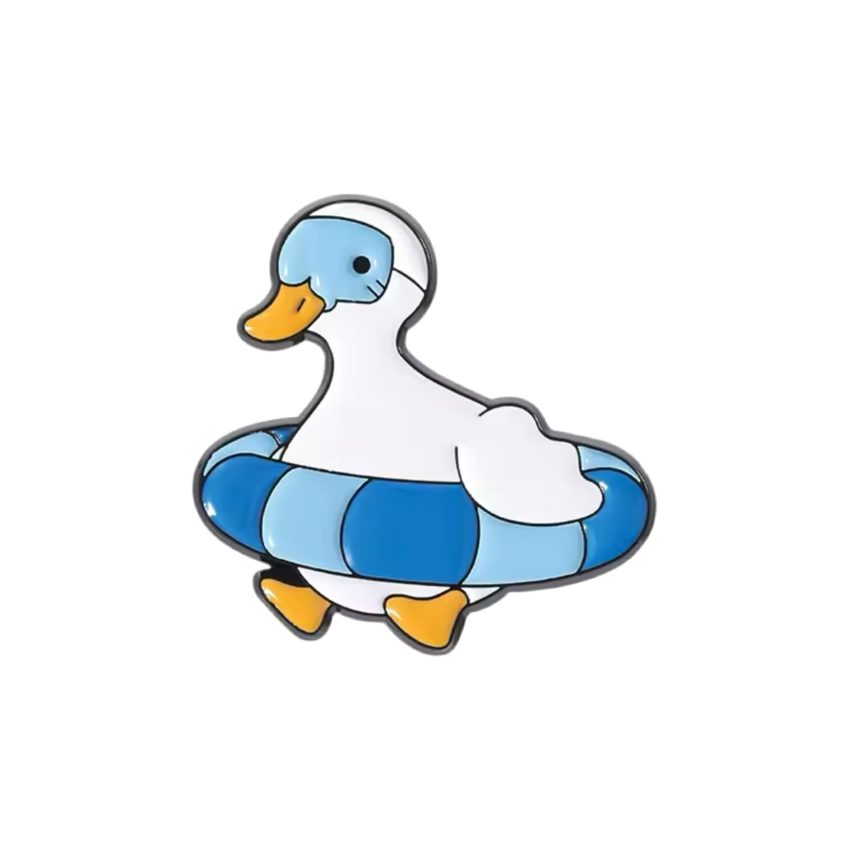 Weiße Enten-Pins-Boje