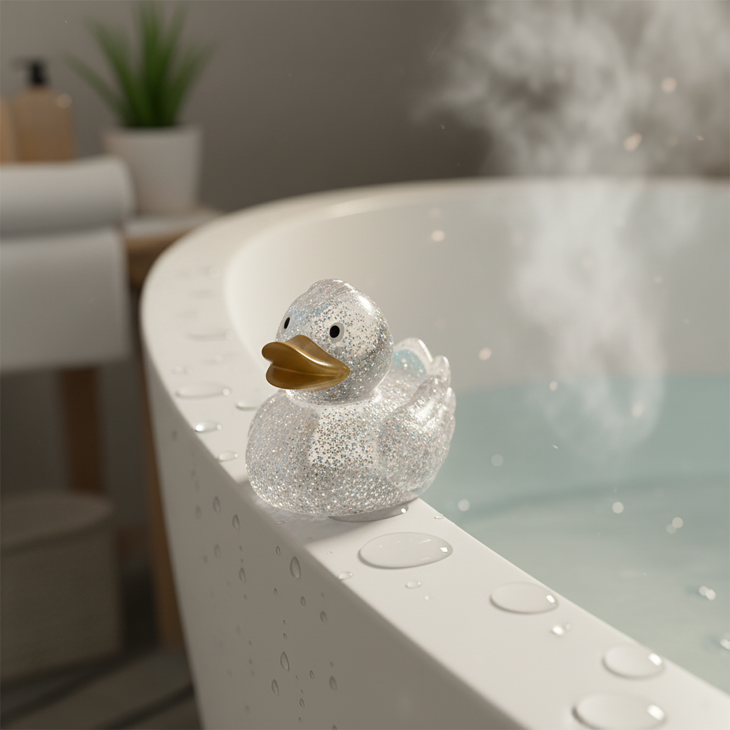 Gold Glitter Duck
