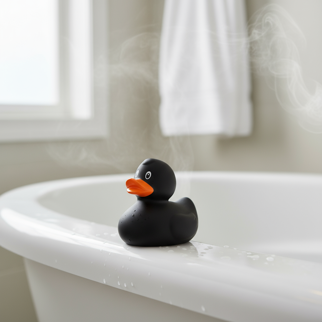 Schwarze klassische Ente