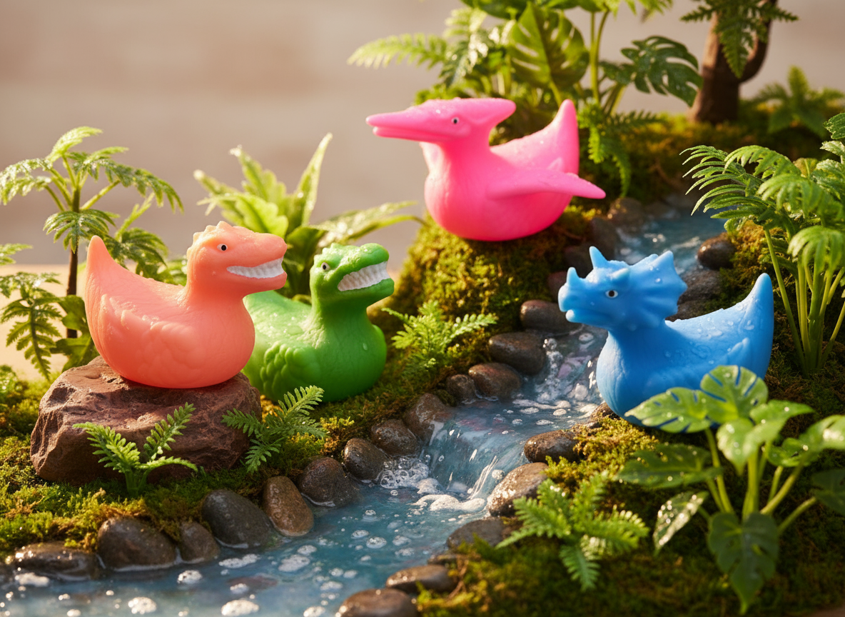 Small dinosaur ducks