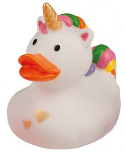 Herz-weiße Einhorn-Ente