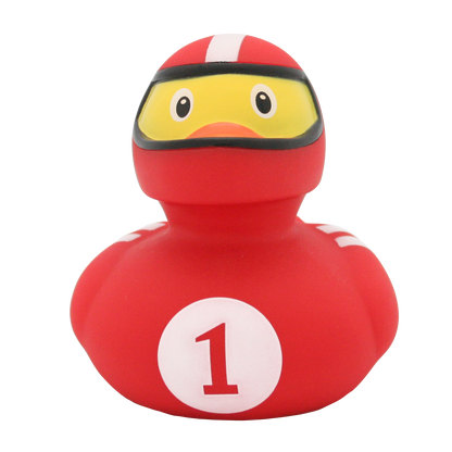 Canard Pilote de Course Rouge Lilalu | Boutique Canard de bain