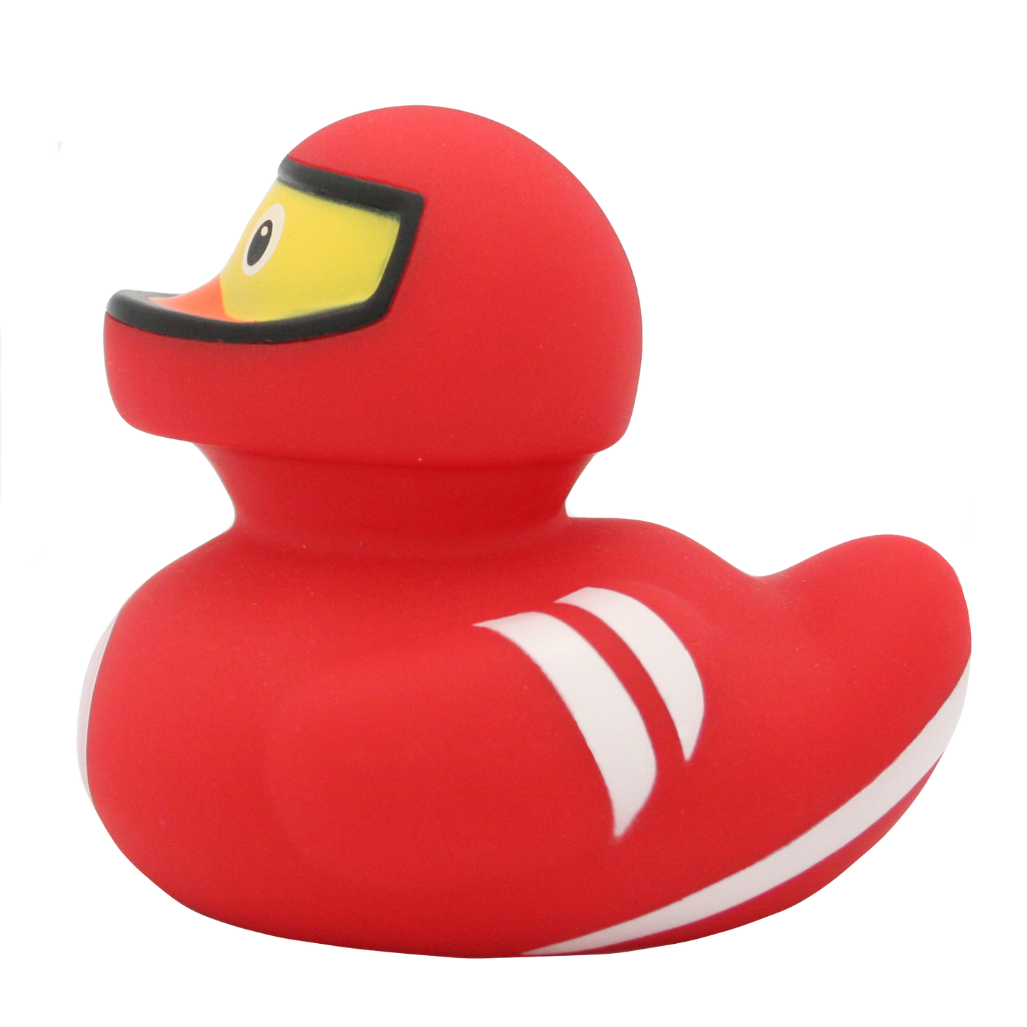 Red racing pilot duck