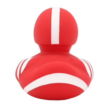 Red racing pilot duck