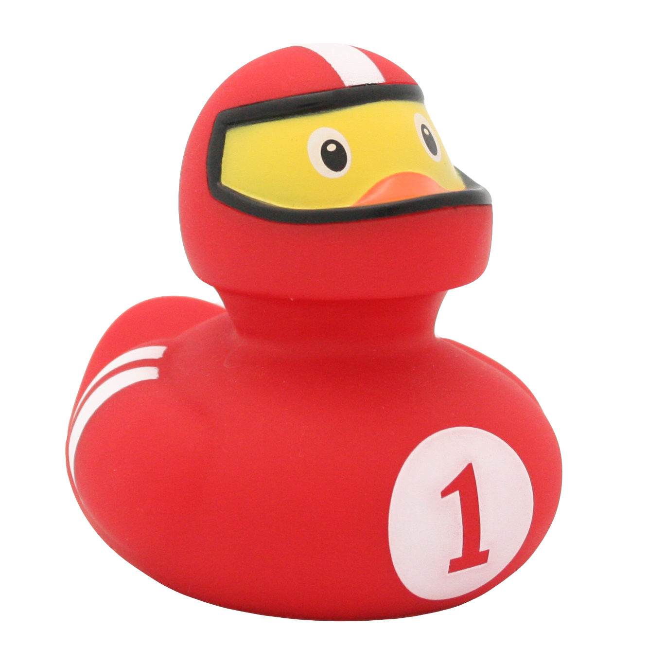 Red racing pilot duck