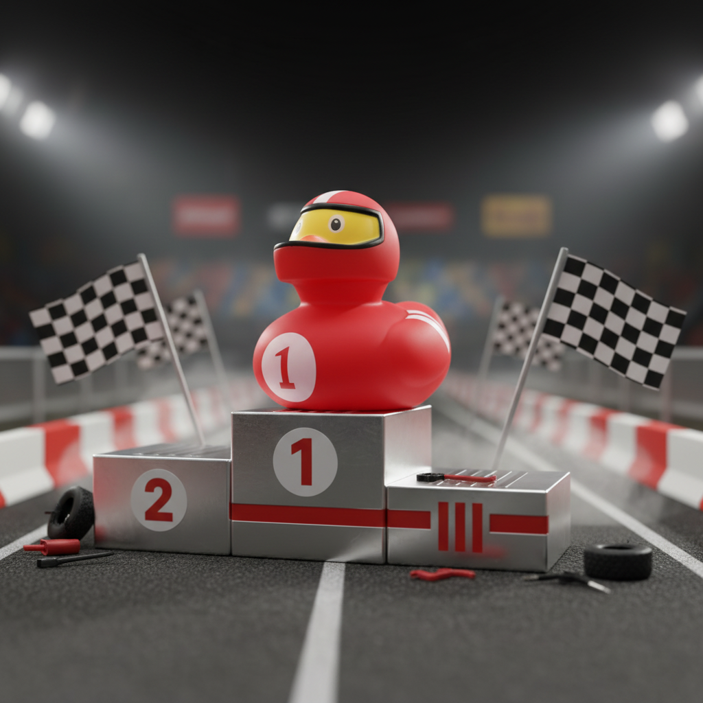 Red Racing Duck