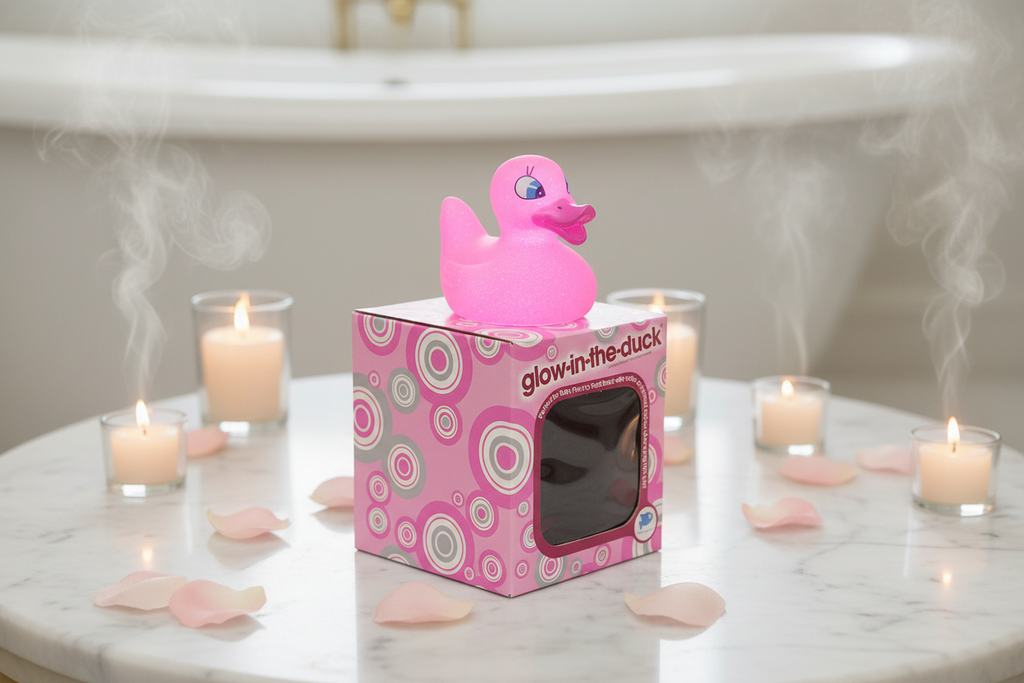 Glühen Sie in der Ente Rosa Ente