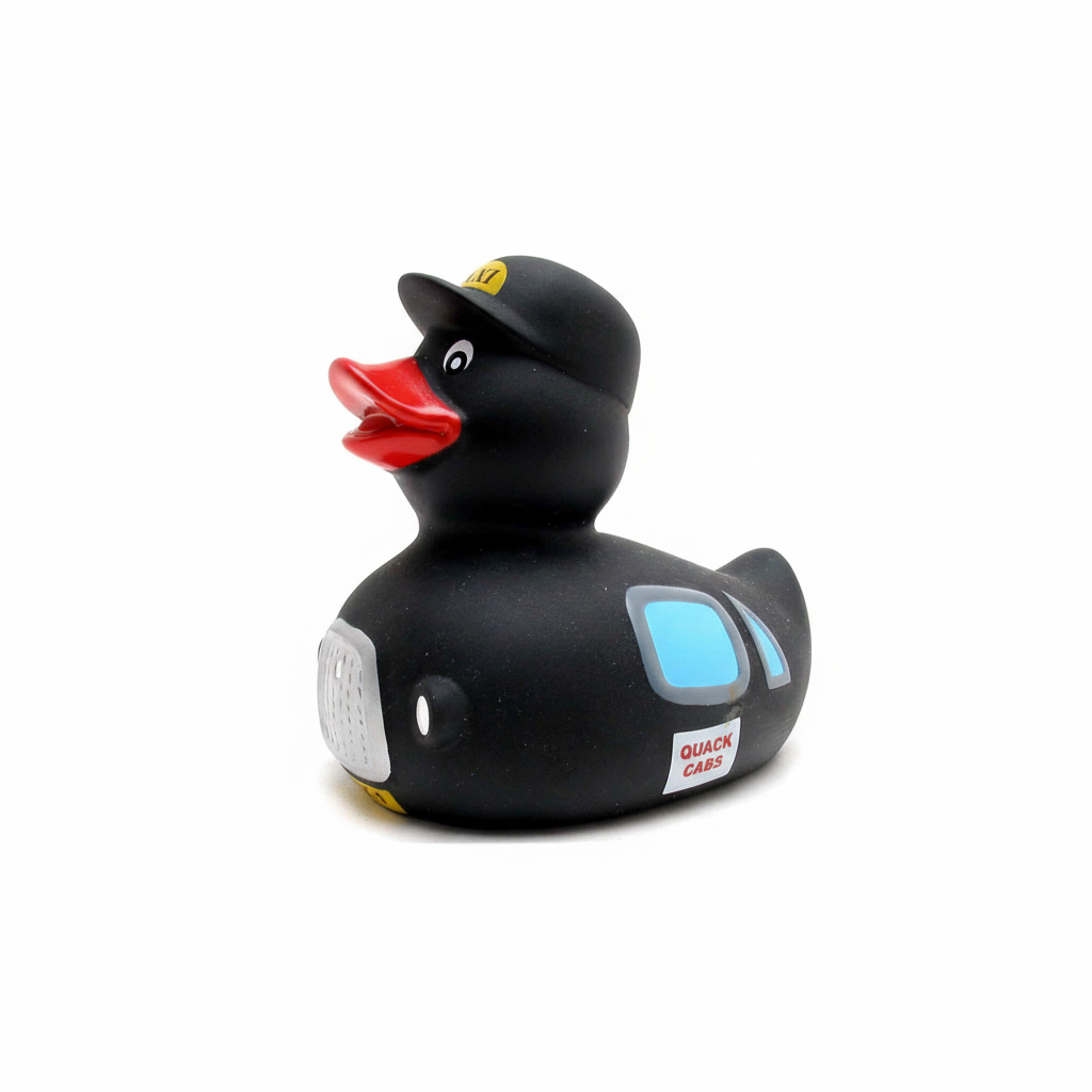 Schwarze Taxi-Ente