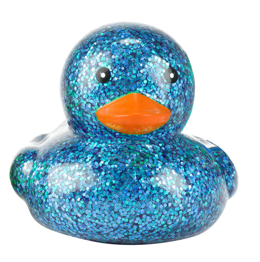 Blaue Glitzer-Ente