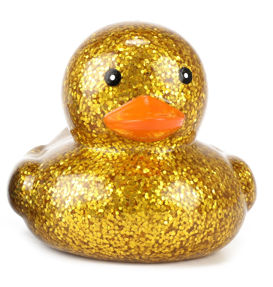 Yellow glitter duck