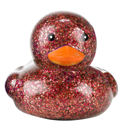 Rote Glitzer-Ente