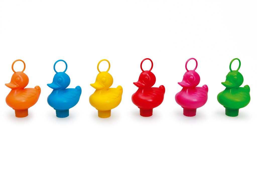 Set mit 6 Enten für Entenangeln – Regenbogen