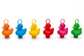 Set mit 6 Enten für Entenangeln – Regenbogen