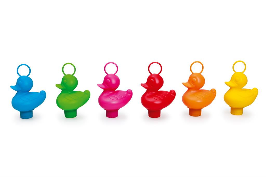 Set mit 6 Enten für Entenangeln – Regenbogen