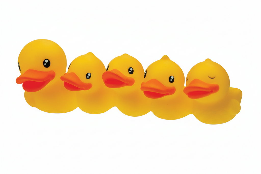 Yellow Duck Family Zahnbürstenhalter