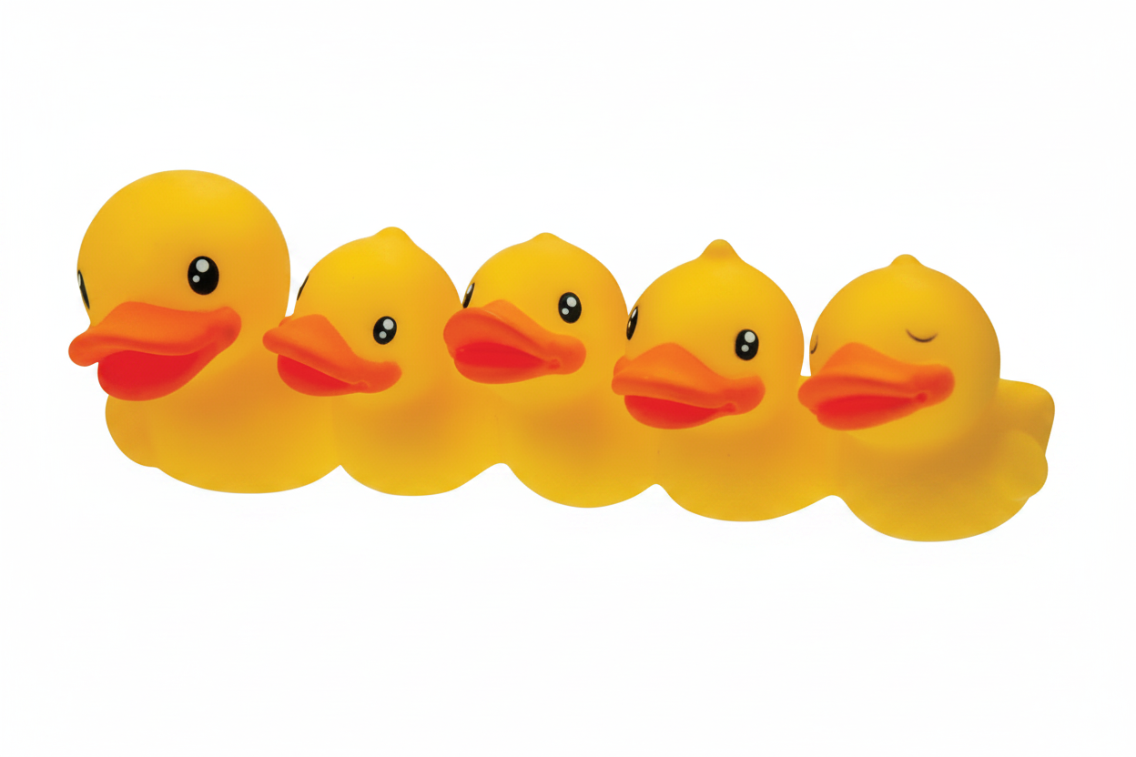 Yellow Duck Family Zahnbürstenhalter