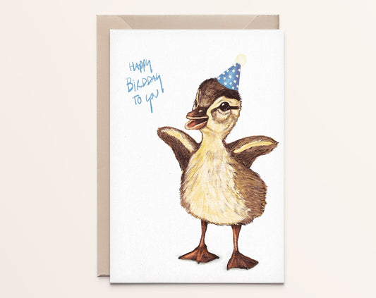 Carte d'Anniversaire Canard