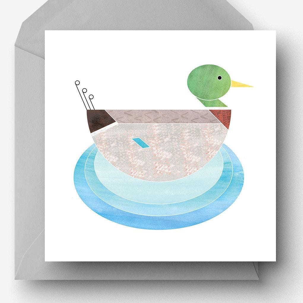 Duck greeting card Mr COLVERT