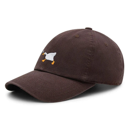 White Duck Embroidered Knife Cap